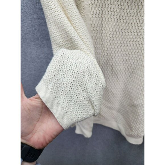 Coldwater Creek Womens Cream Cowl Neck Sweater PL Cotton/Rayon - Picture 2 of 5